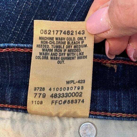 Levi’s 512 Sz 4 Blue Denim Perfectly Slimming Cotton Spandex Western Jeans - Picture 7 of 9